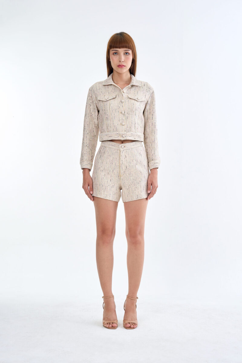Classic Tweed﻿ Cropped Jacket with Tweed Short