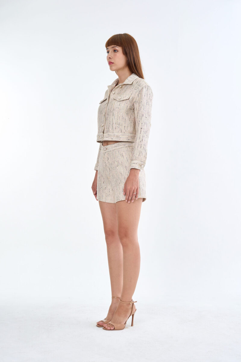 Classic Tweed﻿ Cropped Jacket with Tweed Short