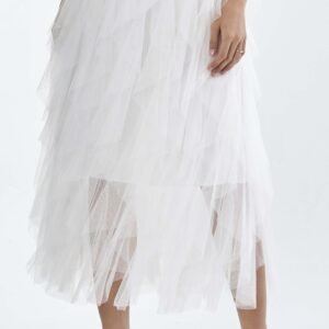 White Cloud Layered Tulle Skirt