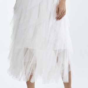 White Cloud Layered Tulle Skirt