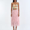 Secret Garden Floral Corset Top with Pink Romance Layered Tulle Skirt