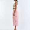 Secret Garden Floral Corset Top with Pink Romance Layered Tulle Skirt
