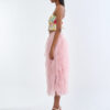 Secret Garden Floral Corset Top with Pink Romance Layered Tulle Skirt