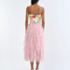 Secret Garden Floral Corset Top with Pink Romance Layered Tulle Skirt