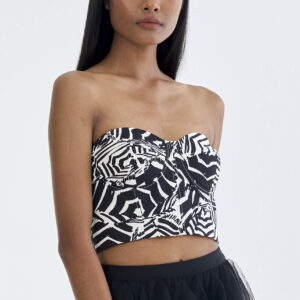 Wild Instinct﻿ Abstract Zebra Corset Top