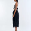 Wild Instinct﻿ Abstract Zebra Corset Top with Black Swan Layered Tulle Skirt