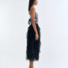 Wild Instinct﻿ Abstract Zebra Corset Top with Black Swan Layered Tulle Skirt