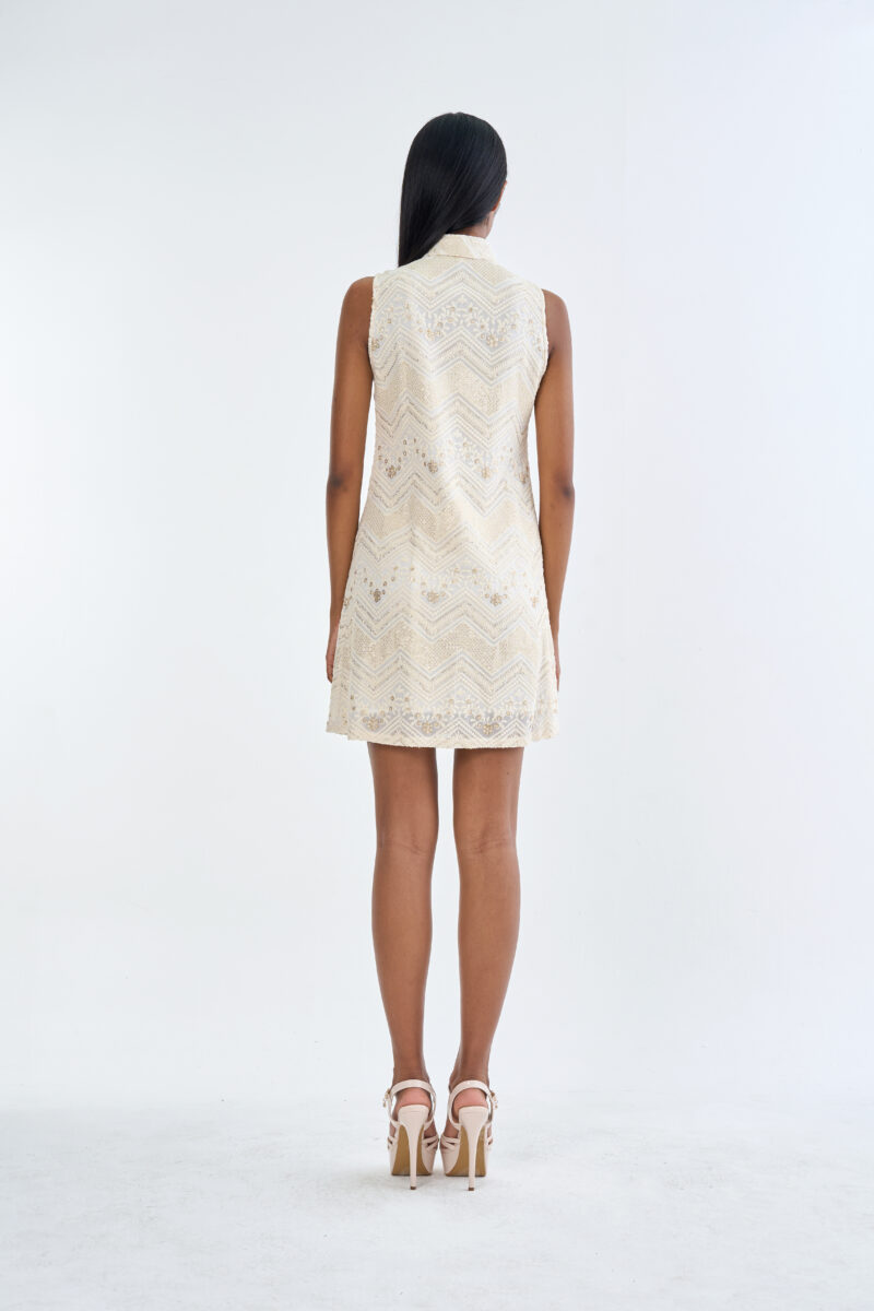 Golden Lace Cheongsam Dress