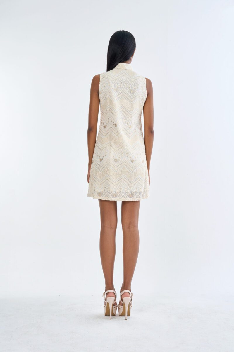 Golden Lace Cheongsam Dress