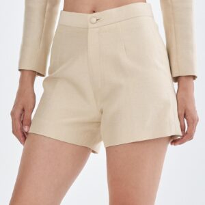 Cream Short Pants