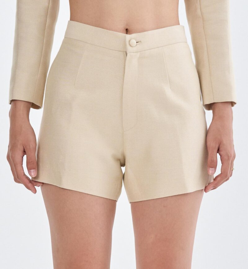 Cream Short Pants