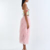 Secret Garden Floral Corset Top with Pink Romance Layered Tulle Skirt