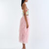 Secret Garden Floral Corset Top with Pink Romance Layered Tulle Skirt