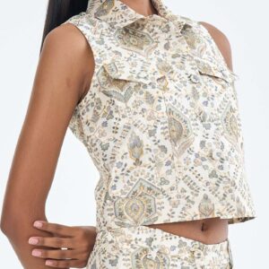 Indian Paisley Jacket Sleeveless