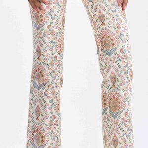 Indian Paisley Pink Pastel Long Pants