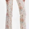 Indian Paisley Pink Pastel Long Pants