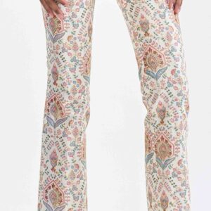 Indian Paisley Pink Pastel Long Pants