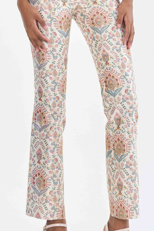 Indian Paisley Pink Pastel Long Pants
