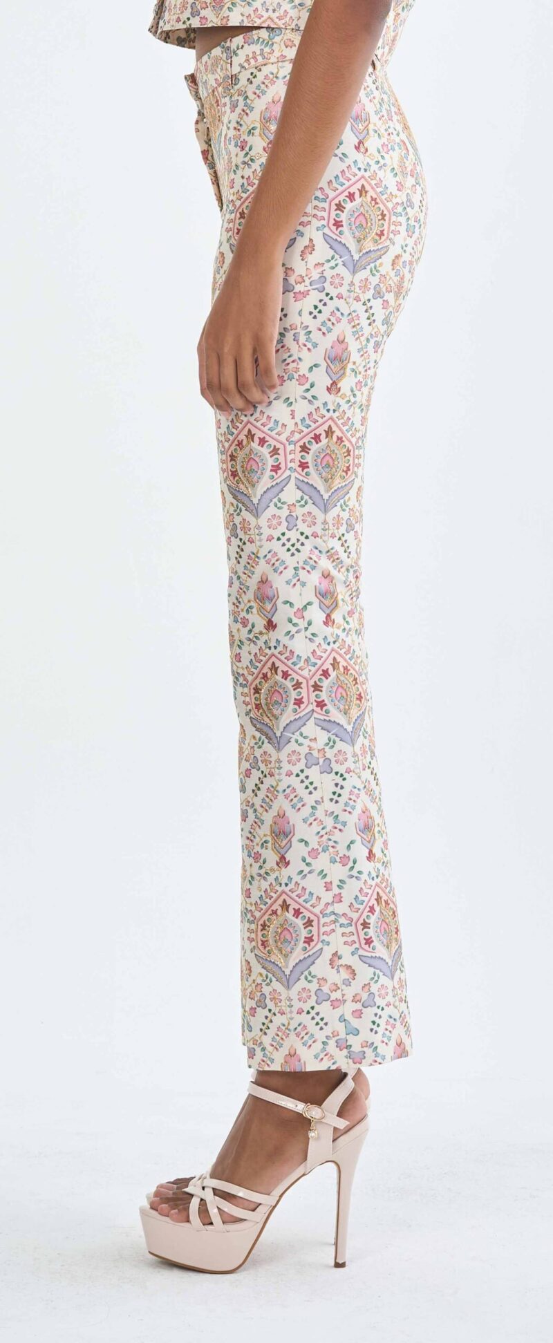 Indian Paisley Pink Pastel Long Pants