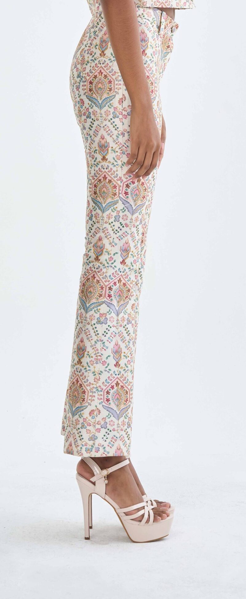 Indian Paisley Pink Pastel Long Pants