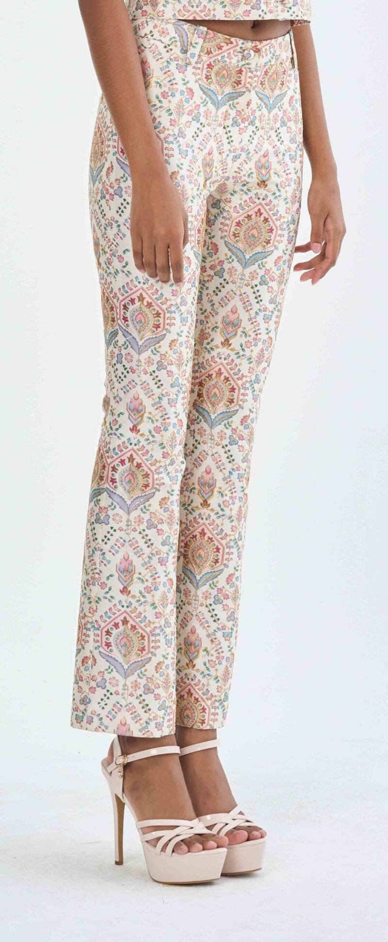 Indian Paisley Pink Pastel Long Pants