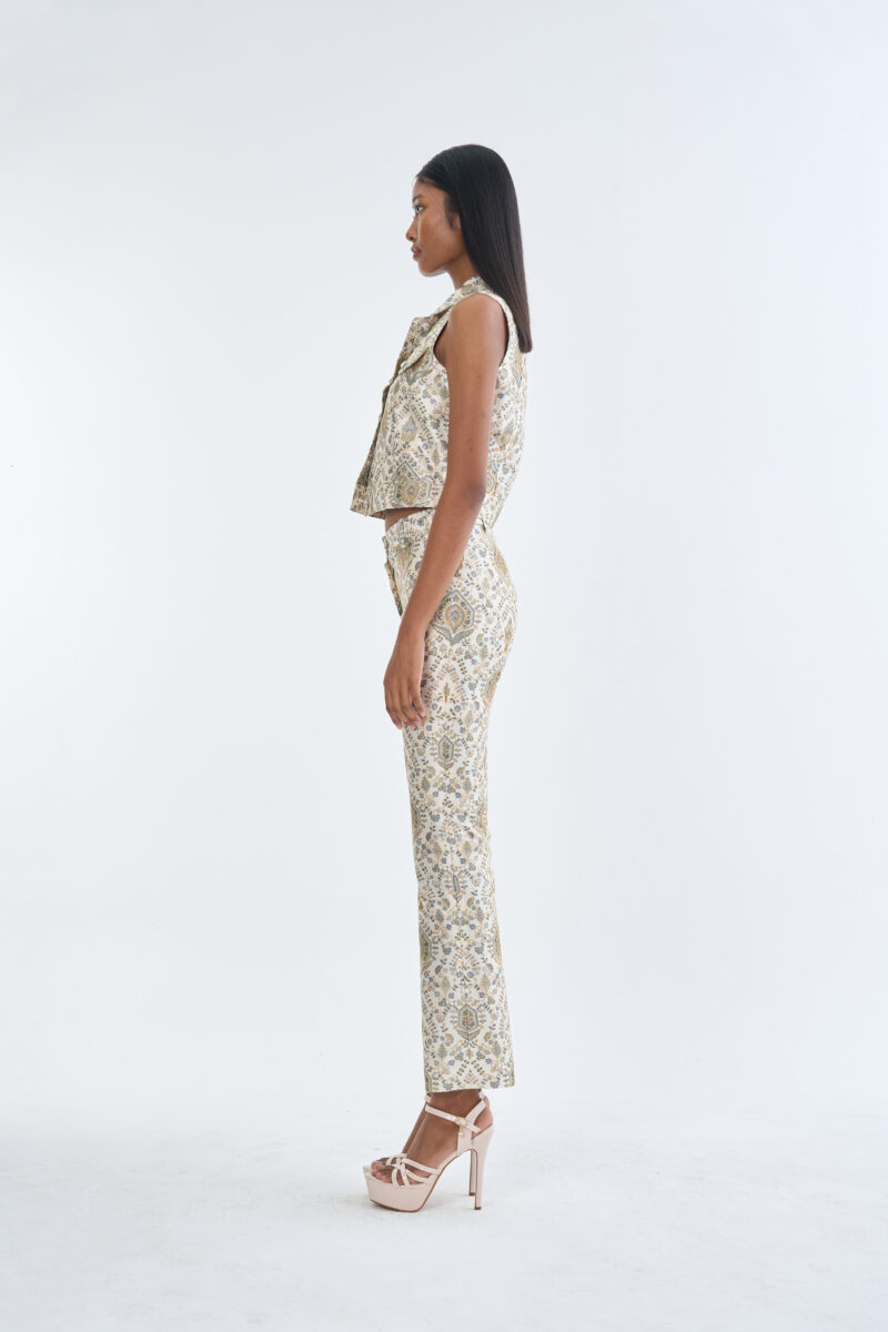 Indian Paisley Jacket Sleeveless with Long Pants