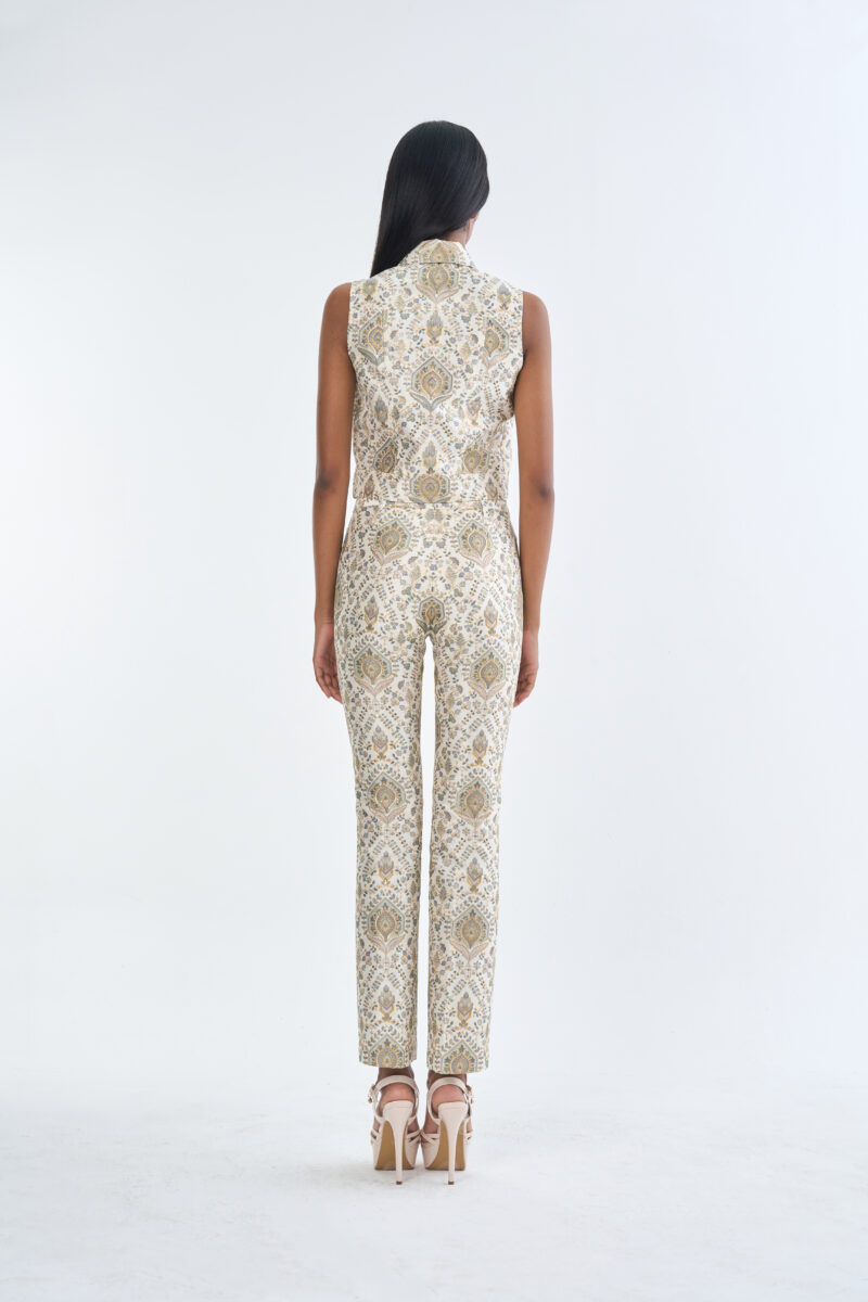 Indian Paisley Jacket Sleeveless with Long Pants