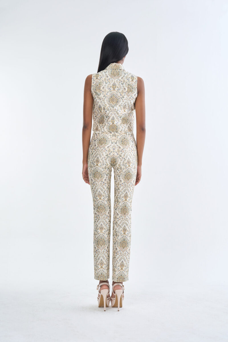 Indian Paisley Jacket Sleeveless with Long Pants