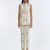 Indian Paisley Wing Collar Sleeveless with Long Pants