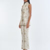 Indian Paisley Wing Collar Sleeveless with Long Pants