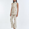 Indian Paisley Wing Collar Sleeveless with Long Pants