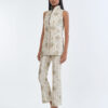 Indian Paisley Wing Collar Sleeveless with Long Pants