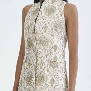 Indian Paisley Wing Collar Sleeveless