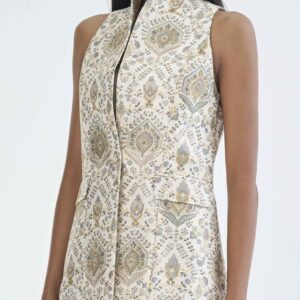 Indian Paisley Wing Collar Sleeveless