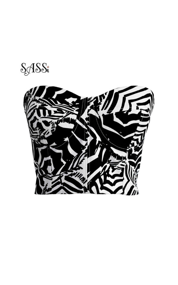 Bold Zebra Print Corset Top