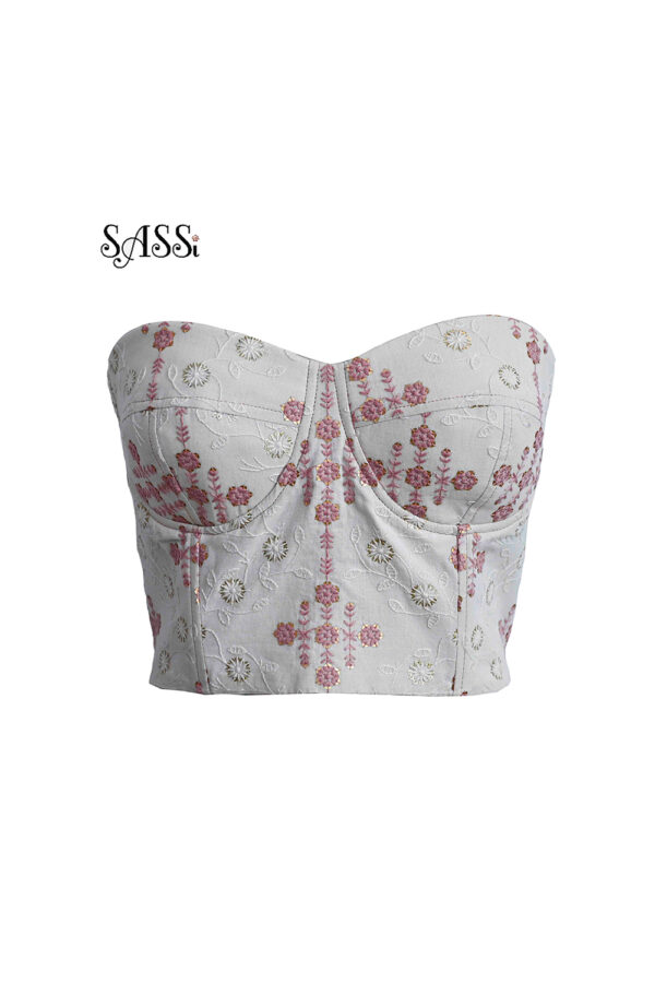 Vintage Indian Embroidered Corset Top