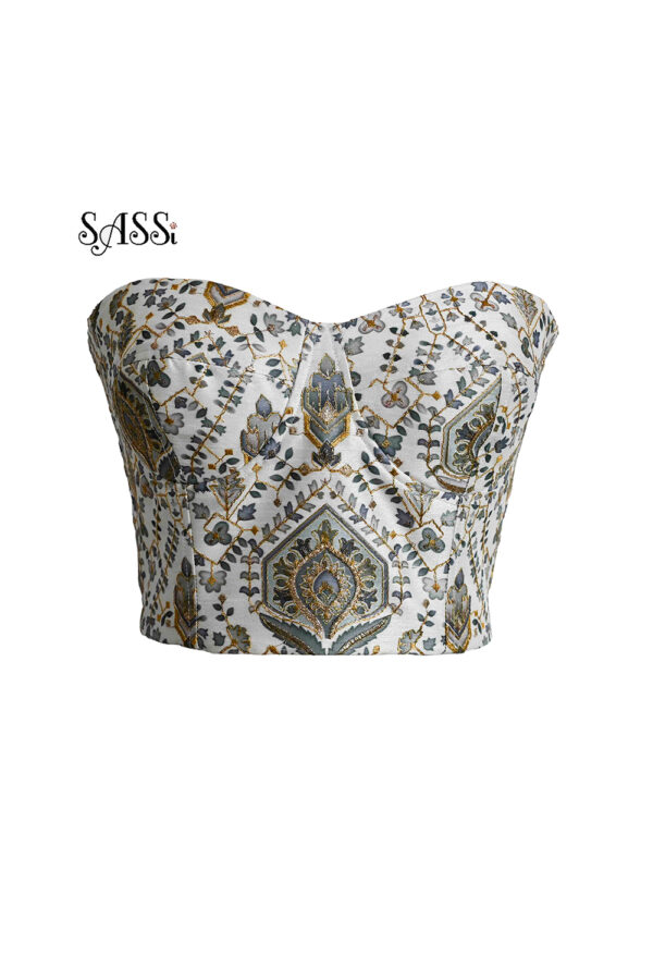 Ivory Celestial Indian Corset Top