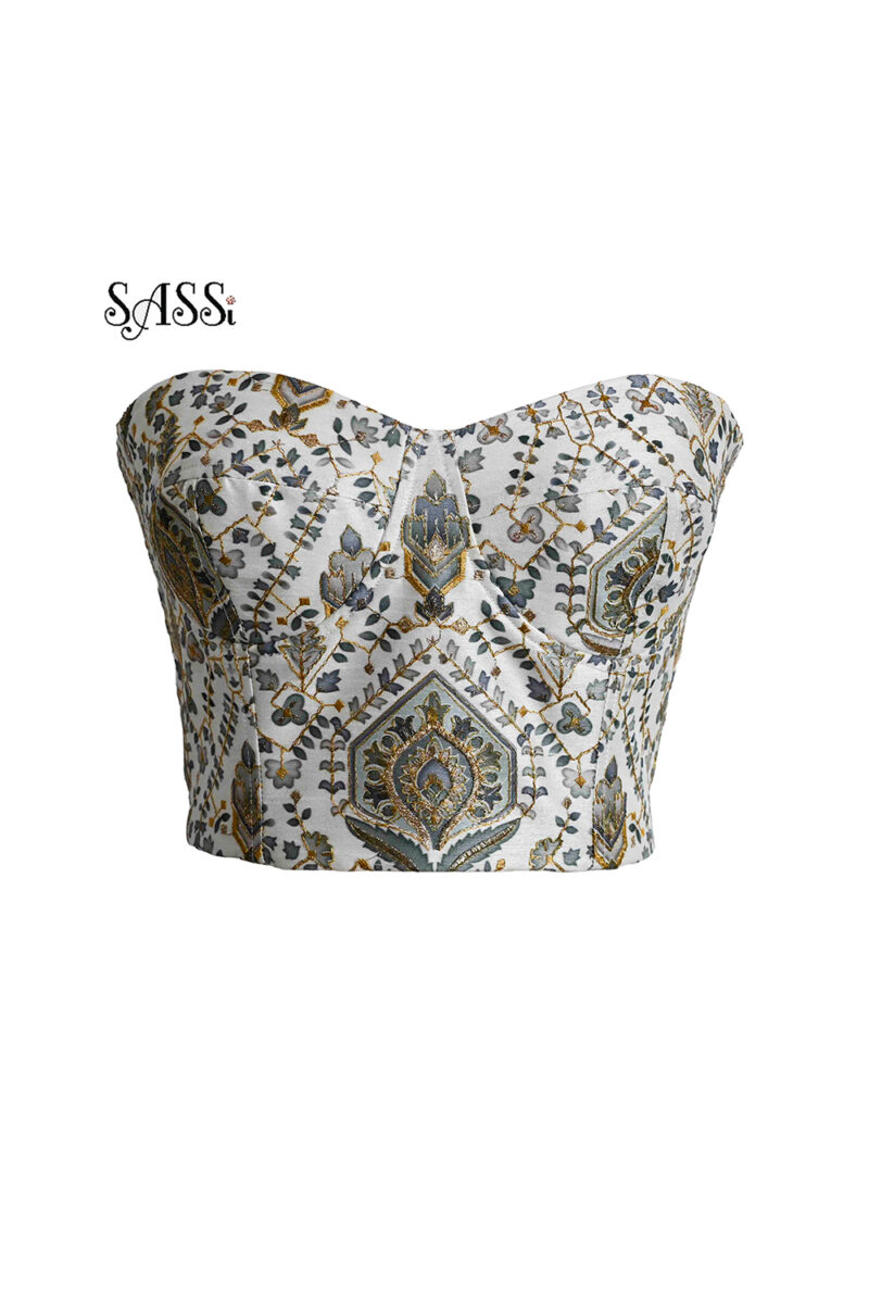 Ivory Celestial Indian Corset Top