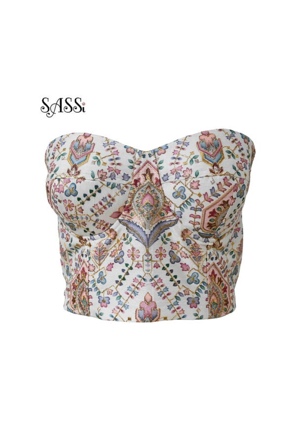 Vintage Indian Lace Paisley Corset Top