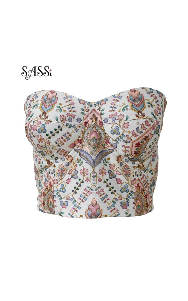 Vintage Indian Lace Paisley Corset Top