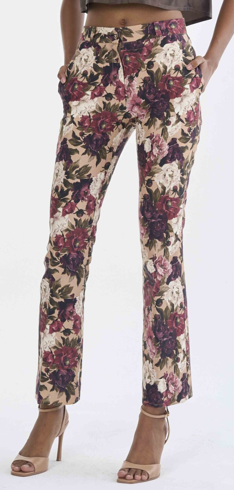 Long Floral Print Pants