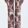 Long Floral Print Pants