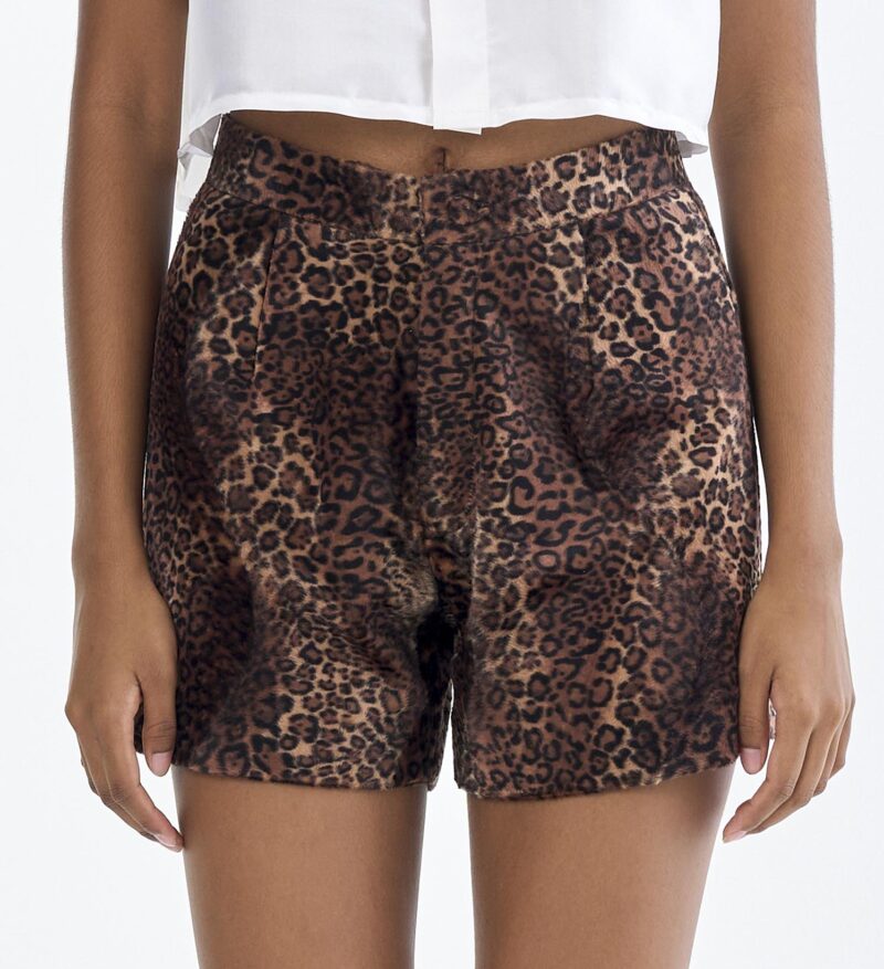 Short Leopard Print Pants