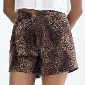 Short Leopard Print Pants