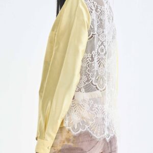 Pastel Yellow Long Sleeve Collar Shirt