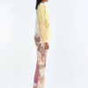 Pastel Yellow Long Sleeve Shirt & Leaf Print Pants Set