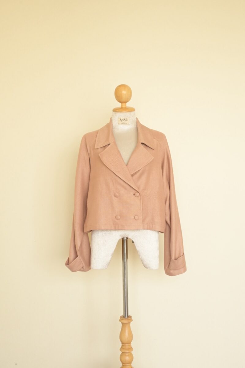 S__55754989_0 Caramel Brown Crop Blazer - Classic Tailored Jacket