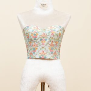 Mint Bloom Corset Top - S, Short