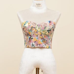 Floral Mist Corset Top - M