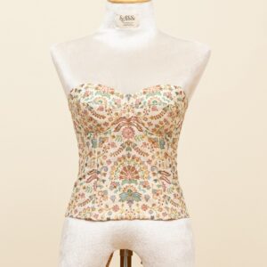 Ivory Peacock Corset Top - S, Long